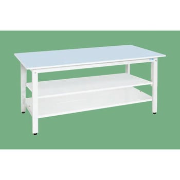 KH-38VPBT2 軽量作業台(KH/350kg/抗菌・抗ウイルスポリエステル天板/H800/中棚・中板付) サカエ 75857426