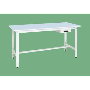 TKK8-097AVPB 軽量高さ調整作業台(TKK8/200kg/抗菌・抗ウイルスポリエステル天板/H800～1000/引出1段付) サカエ 75858458