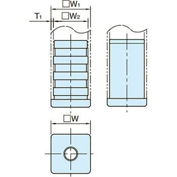 NDEQ25-M12 角パイプ用 エンドキャップ 1個 イマオコーポレーション