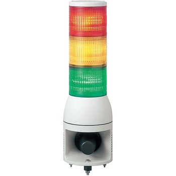 Φ100 積層式LED表示灯 直付け積層式ホーンスピーカ型 電子音/音声合成警報器内蔵タイプ