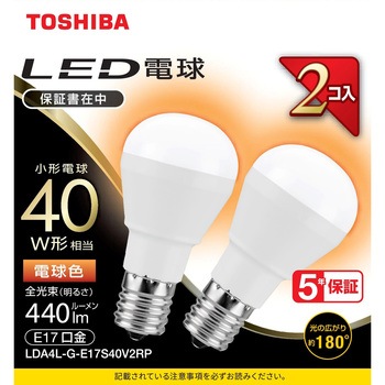 LED電球 広配光40W相当(2P) 東芝
