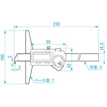 GDCP-150DF フック付デジタルデプスゲージ 1個 新潟精機(SK) 【通販