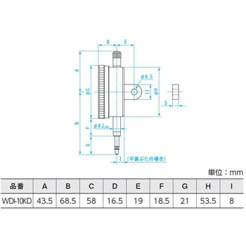 WDI-10KD 快段目盛ダイヤルゲージ 1個 新潟精機(SK) 【通販モノタロウ】