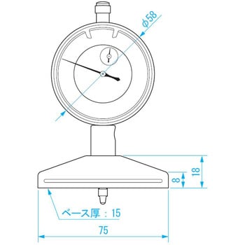 DD-205 ダイヤルデプスゲージ 1個 新潟精機(SK) 【通販モノタロウ】