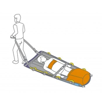ECSTRETCHERS エアバッグ式担架 スライド板付 無限電光 1式