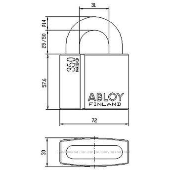 南京錠 PL350 ABLOY(アブロイ)