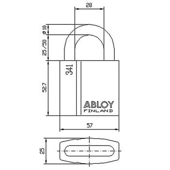 PL341N/50 南京錠 PL341 1個 ABLOY(アブロイ) 【通販サイトMonotaRO】