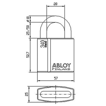 南京錠 PL340 ABLOY(アブロイ) 【通販モノタロウ】