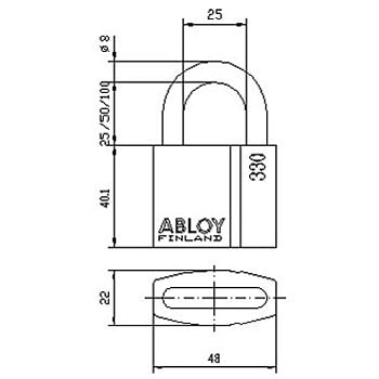 南京錠 PL330 ABLOY(アブロイ) 【通販モノタロウ】