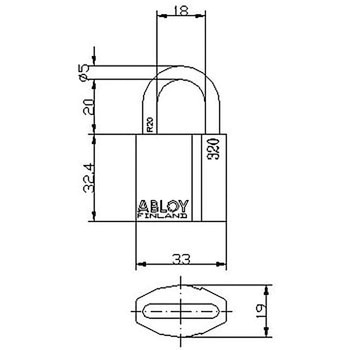 南京錠 PL320 ABLOY(アブロイ)