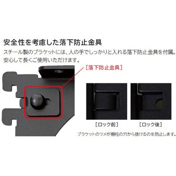 背中で受ける棚柱セット 棚柱ブラケット(左右セット) ウッドワン