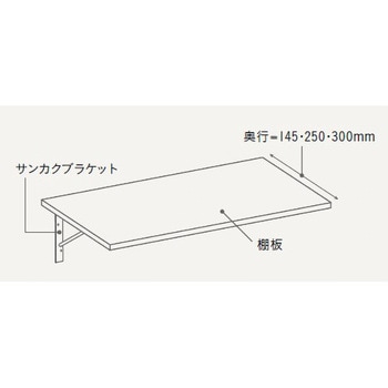 MKBSS-2C 棚柱用カナモノ サンカクブラケット 1セット(2個) ウッドワン