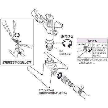 SANEI フルサークルスプリンクラー上部 360度回転式 PC520F-13 i8my1cf