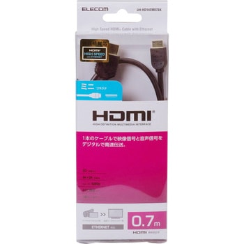 DH-HD14EM07BK HDMIケーブル miniHDMI-HDMI 4K対応 ハイスピード RoHS