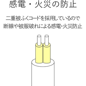 電源タップ 4/6個口 2P 延長コード 個別スイッチ付 雷ガード スイングプラグ コンセント - エレコム