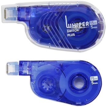 修正テープ ホワイパー (Whiper) スイッチ 5mm幅 徳用 本体+交換テープセット プラス(文具)