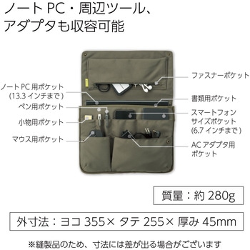 バッグインバッグBIZRACKノートPC収容13.3インチ ヨコ コクヨ