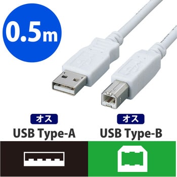 USB2-FS05 USBケーブル フェライトコア B-A 1本 エレコム 【通販サイト