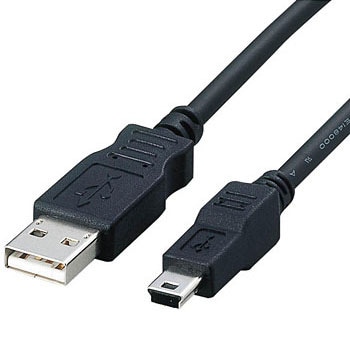 USBケーブル miniUSBケーブル miniB-A フェライトコア ブラック