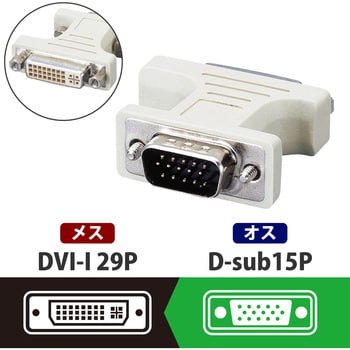 AD-DVFTD15M ディスプレイケーブル変換コネクタ DVI-I 29ピン(メス) D