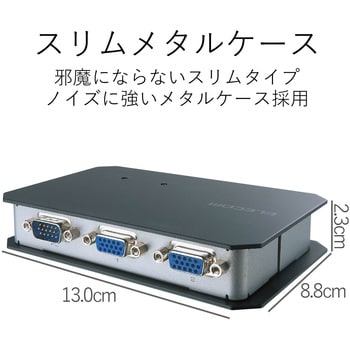 VSP-A2 ディスプレイ分配器 2/4/8台切替 D-Sub15ピン(VGA) 映像周波数