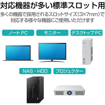 セキュリティワイヤー (長さ1.7m/径2.2mm) 南京錠 鋼鉄製ワイヤー ESL-25 セキュリティケーブル パソコン エレコム