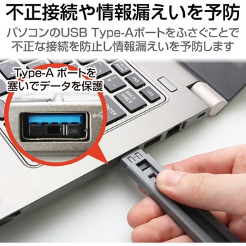 ESL-USB1 USBポートガード/本体1個ストッパー6個セット ESL-USB1 1