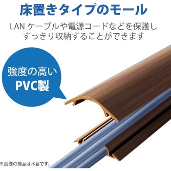 LD-GA1507/LG 床用モール 1m PVC製 グレー 1本 エレコム 【通販サイト