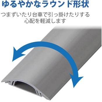 床用モール 1m PVC製 グレー エレコム