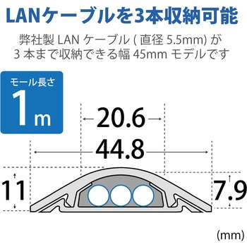 床用モール 1m PVC製 木目 エレコム