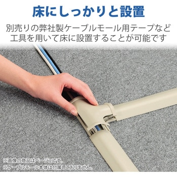 床用モール 1m PVC製 木目 エレコム