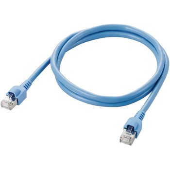 LANケーブル cat5e 単線 STP(ノイズに強いシールド加工) コネクタ付 ブルー RoHS エレコム