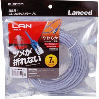 LANケーブル CAT6 ギガビット 爪折れ防止 やわらか スリムコネクタ RoHS ブルー エレコム