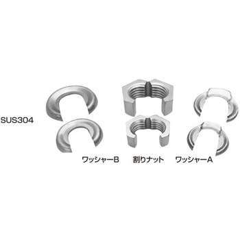 ステンレス スナップナット ワッシャーセット仕様(分割ナット・差し込み式スピードナット) イイファス