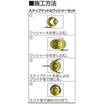 スチール  スナップナット ワッシャーセット仕様(分割ナット・差し込み式スピードナット) イイファス