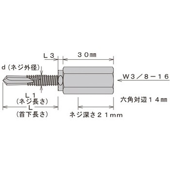 ドリルハンガー(鋼製床型枠(デッキプレート)、鉄下地、木材用) イイファス