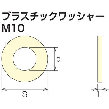 エンプラナット・プラスチックワッシャーM10(吊りボルト用パーツ) イイファス