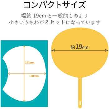 手作りうちわキット 光沢 コンパクト 4枚入 B5サイズ エレコム