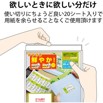さくさくラベル くっきり 宛名・表示ラベル 鮮やか エレコム