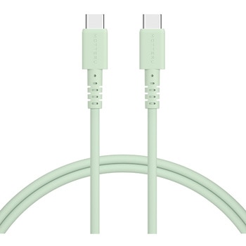 しなやかで絡まない シリコンケーブル 急速充電 データ転送対応 USB-C to USB-C MOTTERU