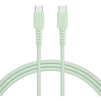 しなやかで絡まない シリコンケーブル 急速充電 データ転送対応 USB-C to USB-C MOTTERU