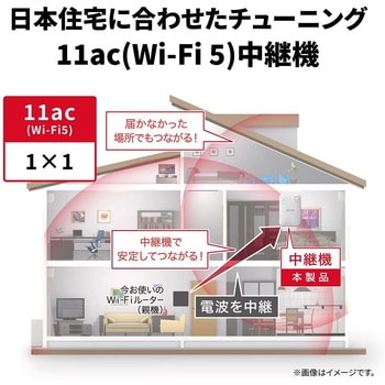 バッファロー WiFi 無線LAN 中継機 Wi-Fi 5 11ac