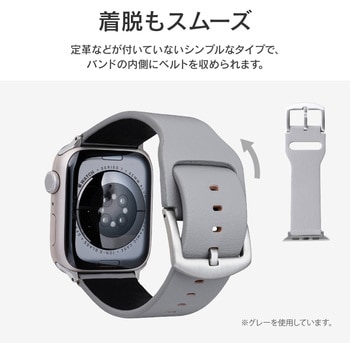 Apple Watch Series 1/2/3/4/5/SE/6/7 (42/44/45mm) PUレザーバンド
