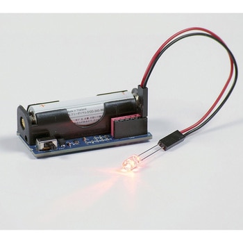 LEDを光らせるための電池ボックス エレキット
