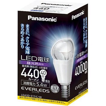 LED E17口金小型電球クリアタイプ パナソニック(Panasonic) 一般電球