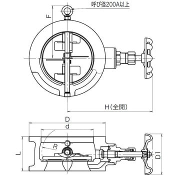 10BWZ-80A 青銅製ウエハチャッキバルブ(10K) 1個 キッツ(KITZ) 【通販モノタロウ】