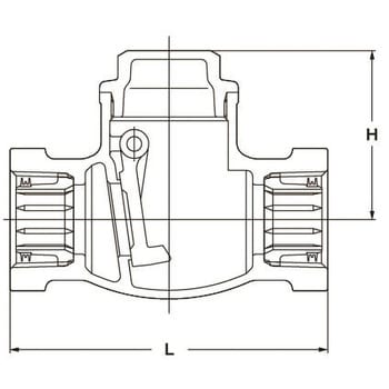 ONH-50A 10K キーパロイ製管端防食コア付スイングチャッキバルブ