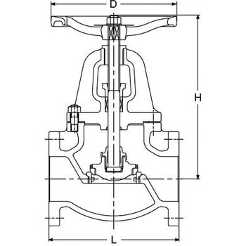 10FCJS-200A 10K 鋳鉄製グローブバルブ(フランジ形)(10FCJSシリーズ) 1