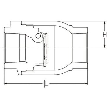 KITZ（キッツ）40A 11/2インチ Y型スイングチャッキバルブ YR 125型 青銅 逆止弁 汎用バルブ ねじ込み形