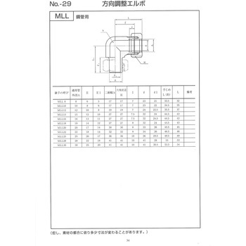 鋼管用 くい込み継手 MLL 方向調整エルボ マルエム産業